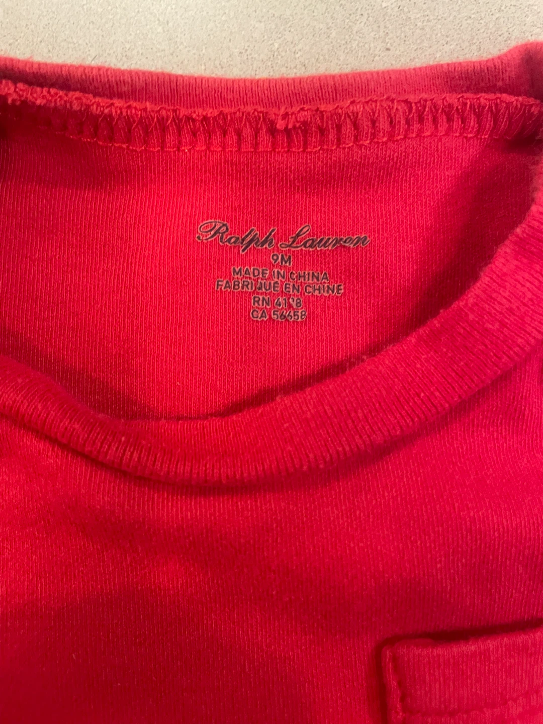 Ralph Lauren Red Baby Bodysuit - photo 2