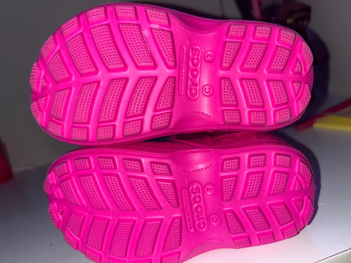 Pink Crocs Rain Boots Size  C 7 - photo 4