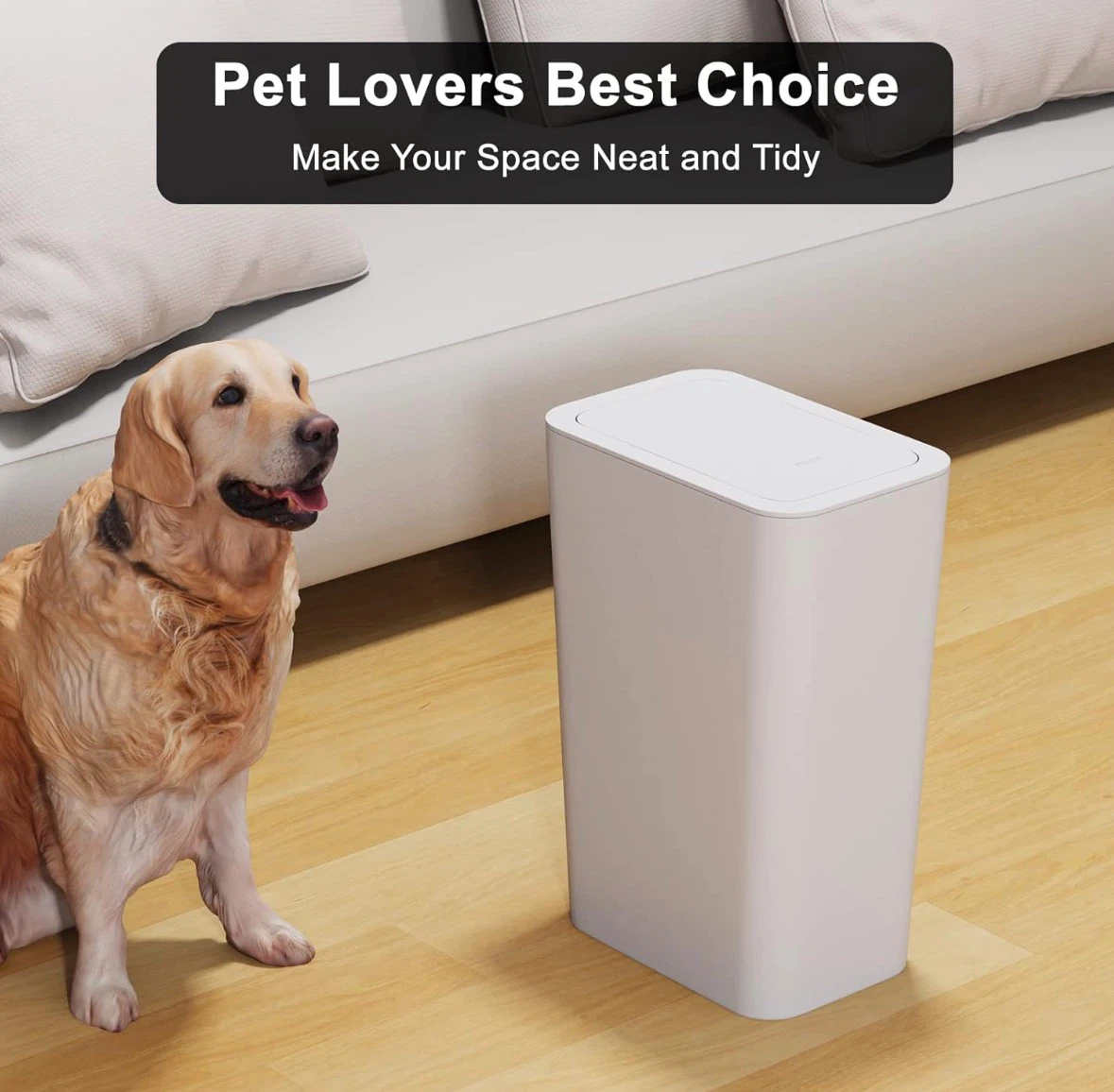 2.6 Gallon / 10L Trash Can with Lid - photo 5