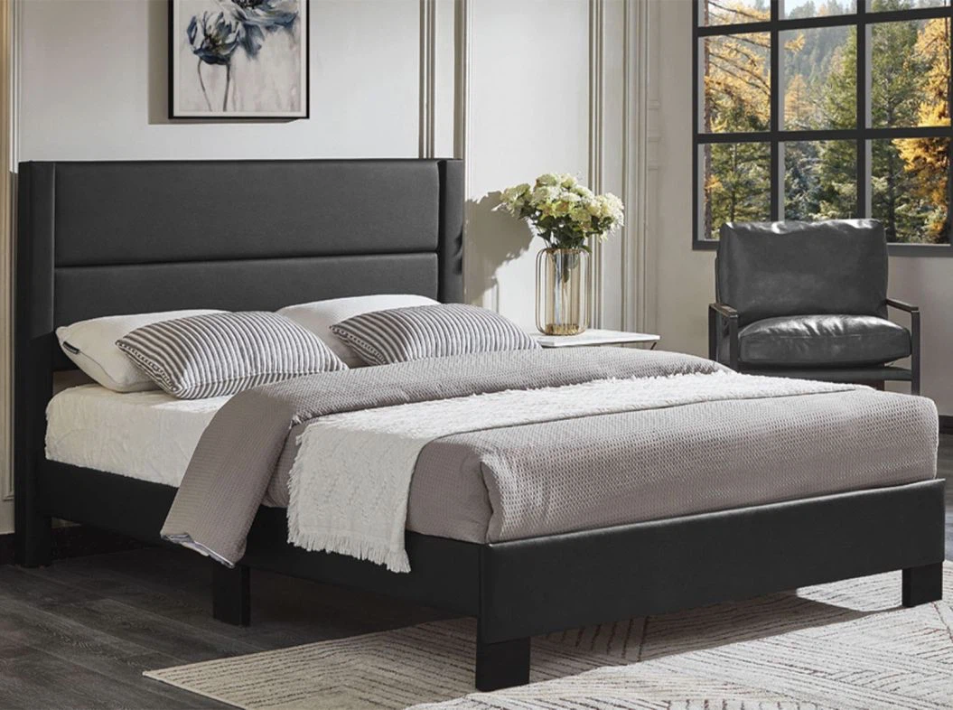 🛏️ Modern Upholstered Platform Bed – Black or White in all sizes