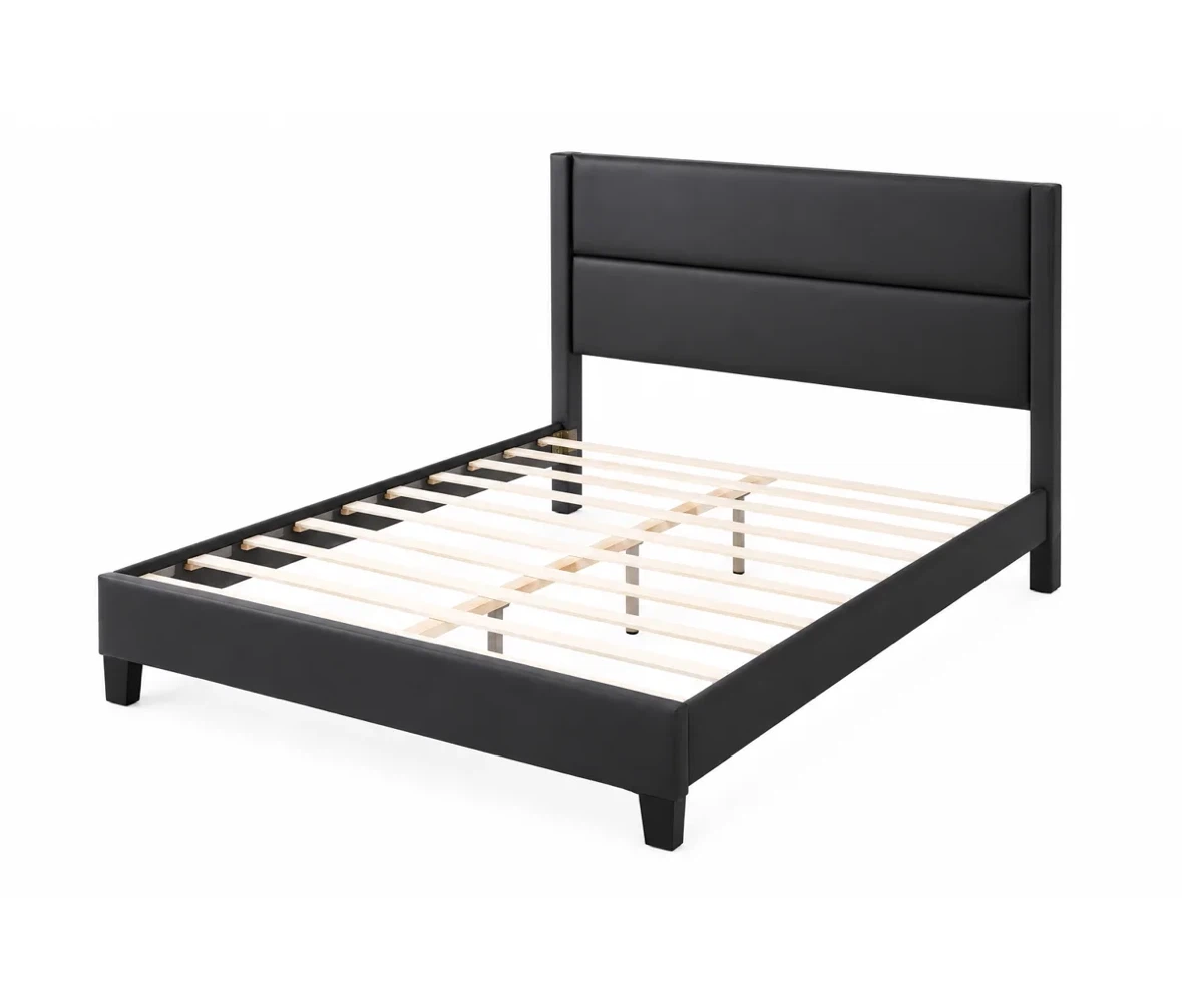🛏️ Modern Upholstered Platform Bed – Black or White in all sizes - photo 5