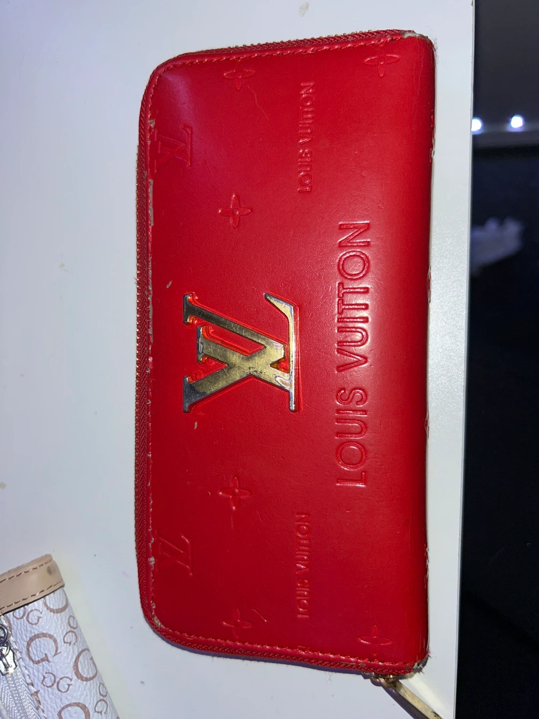 Louis Vuitton Red Zip-Around Wallet