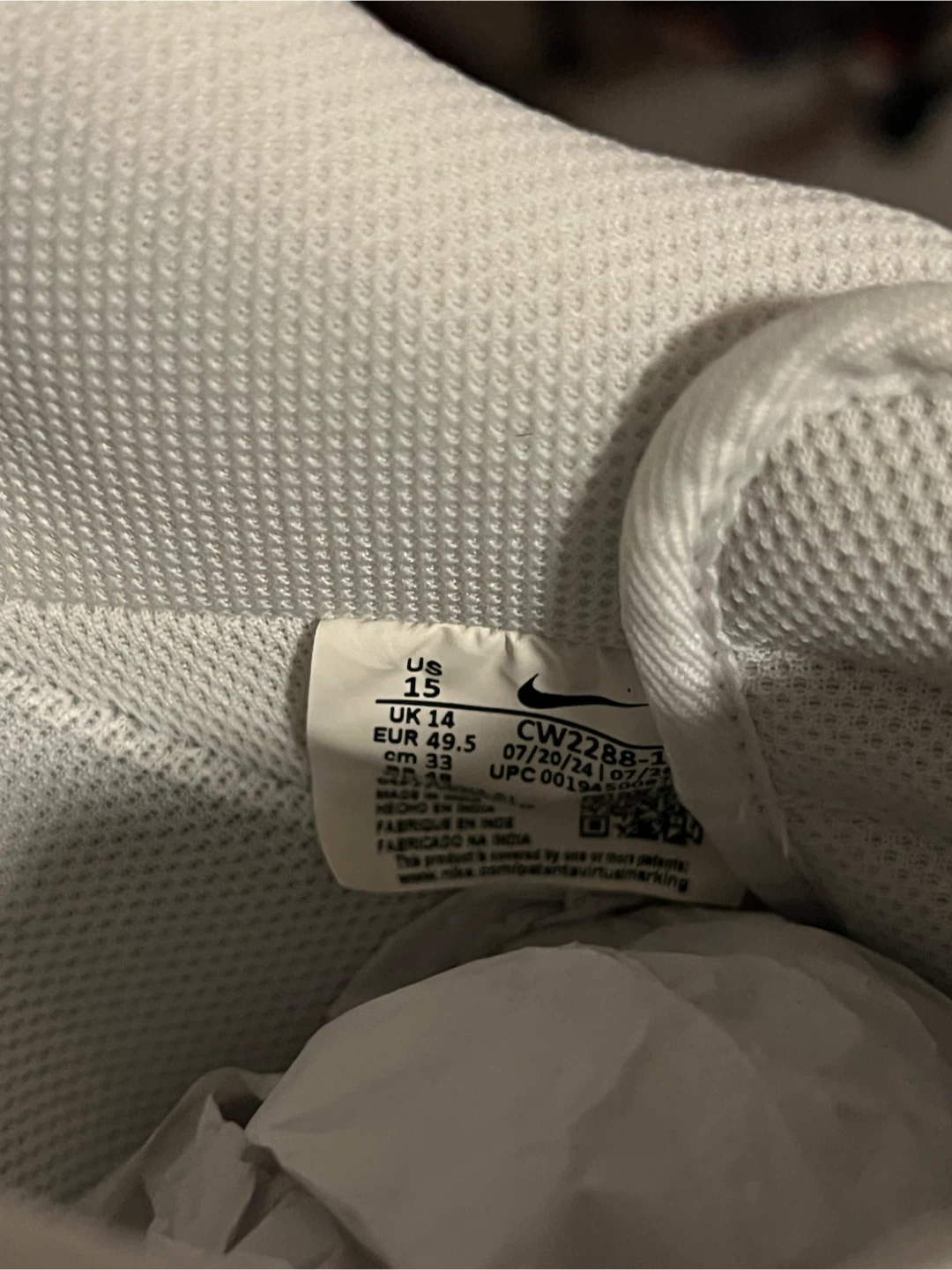 Nike Air Force 1 White Size 15 - photo 3
