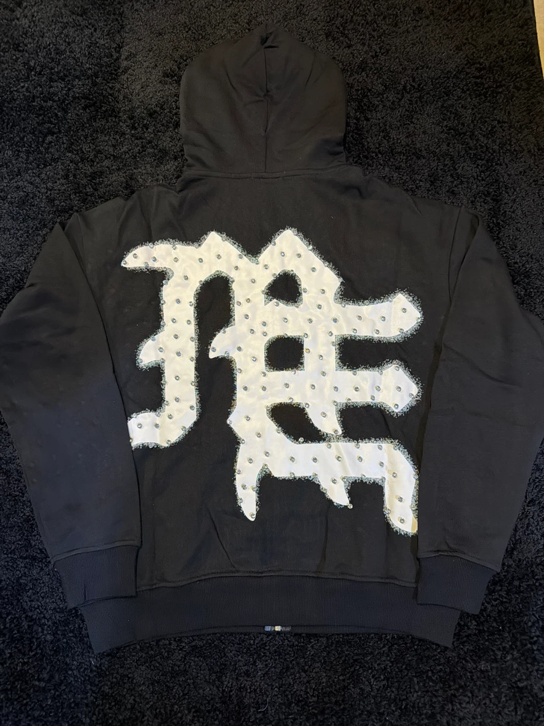 Mixed Emotion Rhinestone Full Zip Hoodie - photo 2