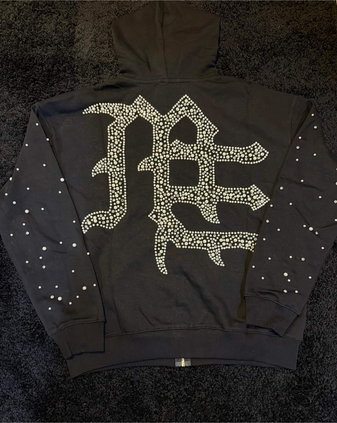 Mixed Emotion Rhinestone Full Zip Hoodie - photo 4
