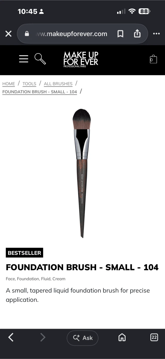 MAKE UP FOR EVER 104 Foundation Brush