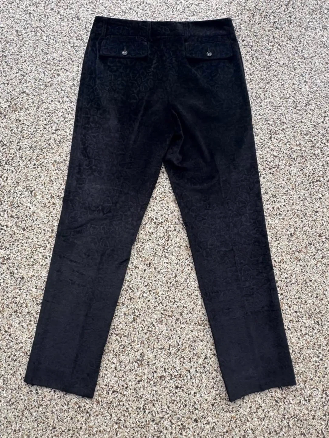 Vintage D&G Black Velvet Jacquard Pants IT 48 Made in Italy - photo 2