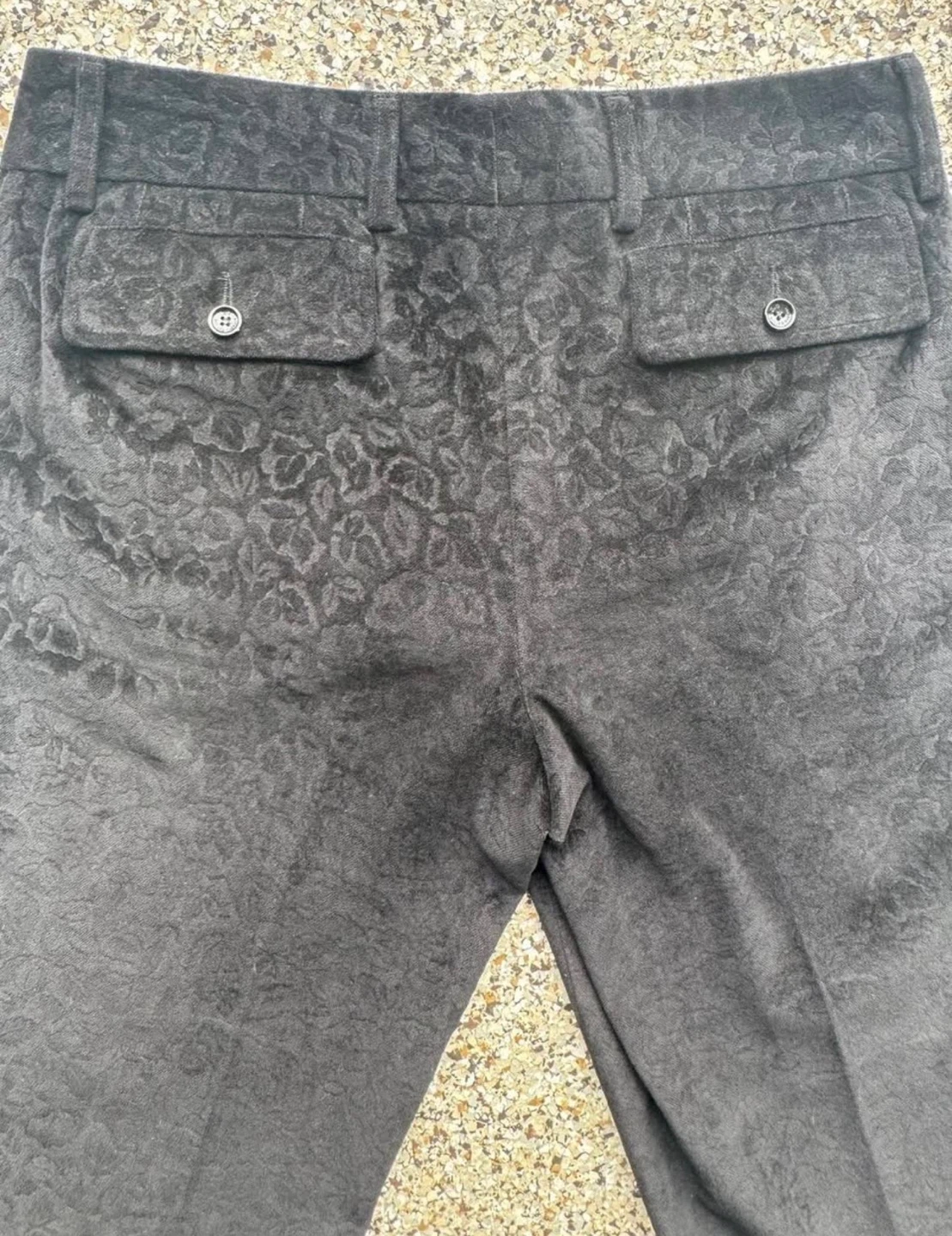 Vintage D&G Black Velvet Jacquard Pants IT 48 Made in Italy - photo 4