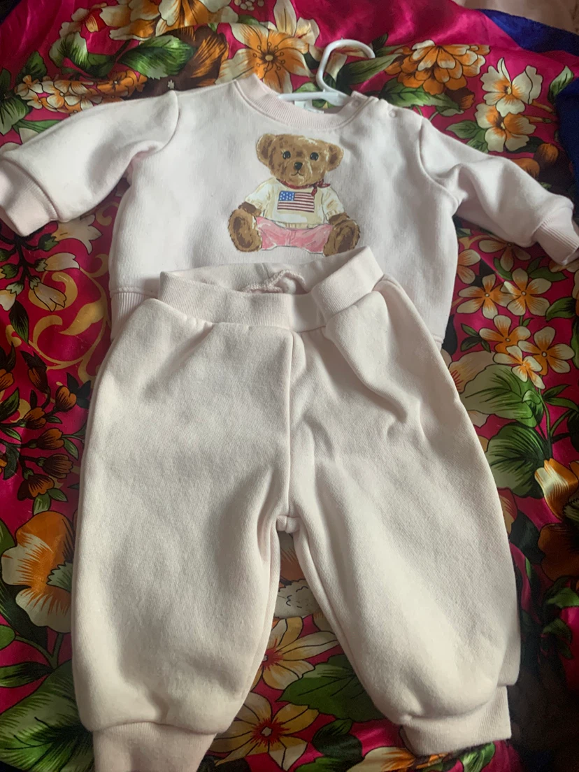 Ralph Lauren Baby Bear Sweatshirt and Pants Set