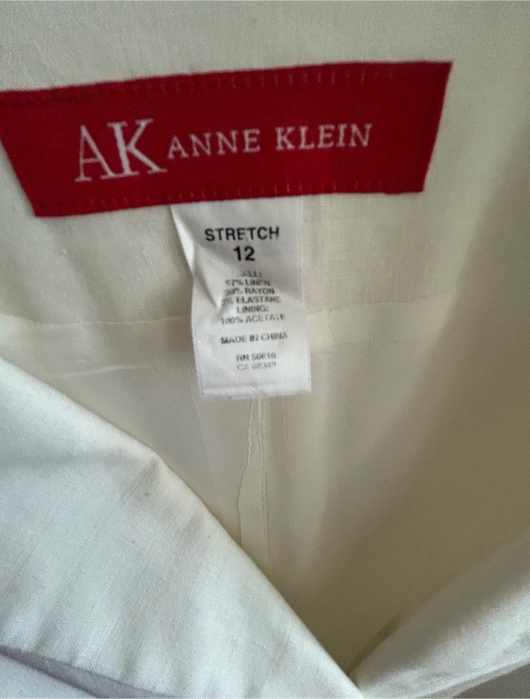 Anne Klein Cream Stretch Blazer Size 12 - photo 5