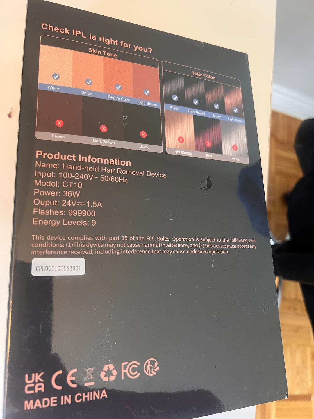 ICE-COOL IPL Hair Removal Device CT10 - photo 4