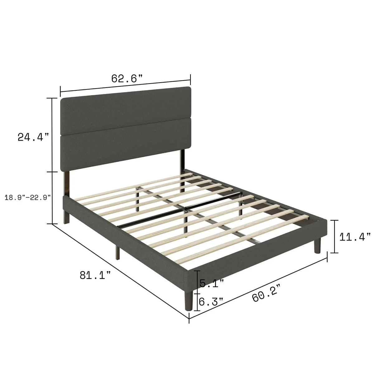 Doria Queen Bed Frame - photo 2