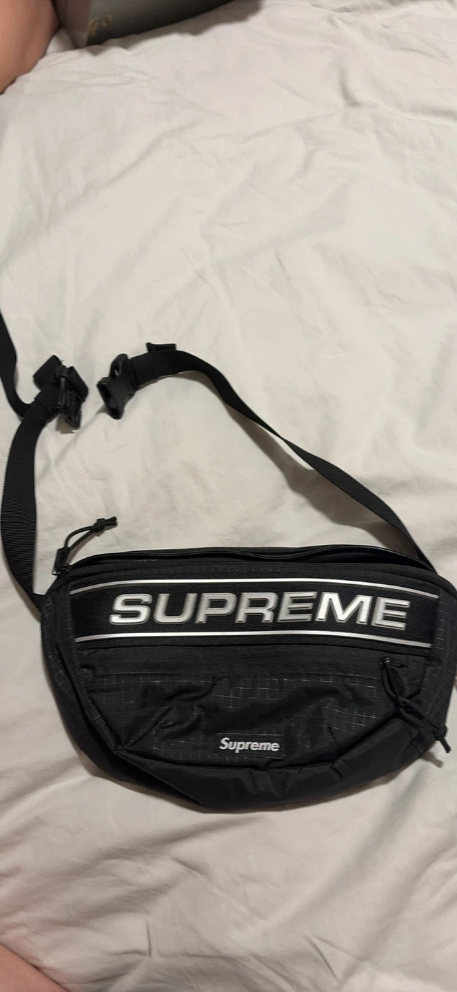 Supreme Black Waist Bag authentic