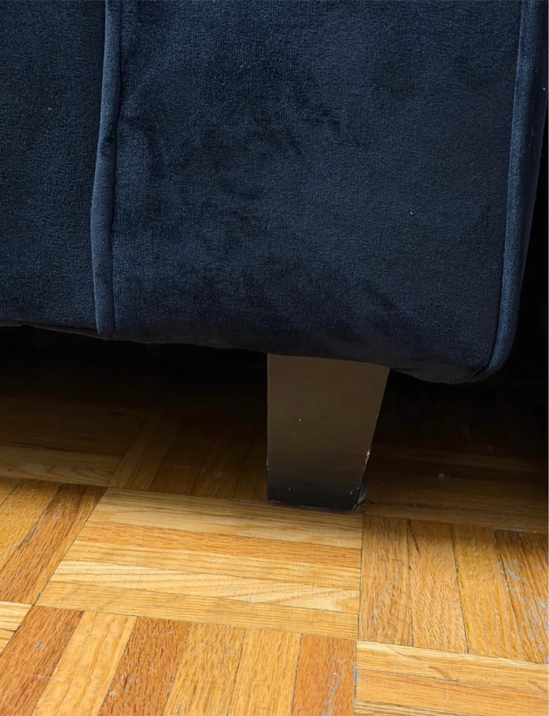 Black Velvet Sofa - photo 5