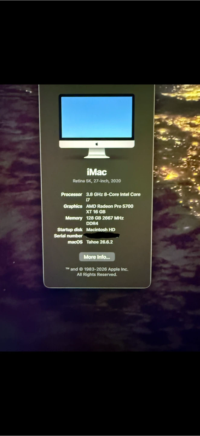 2020 Apple iMac 27-inch Retina 5K i7 128GB RAM - photo 2