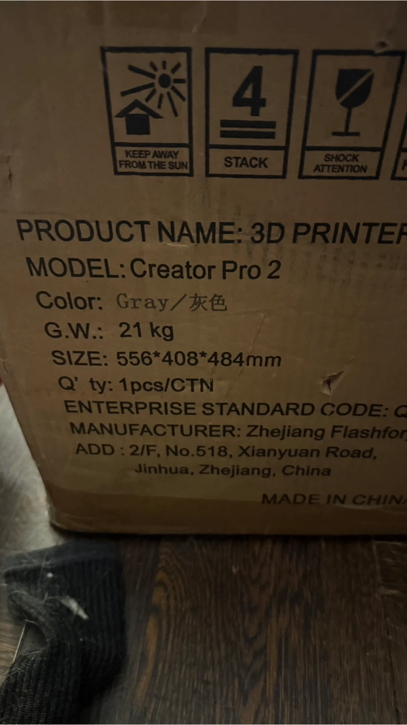 3d printer Flash Forge created pro 2