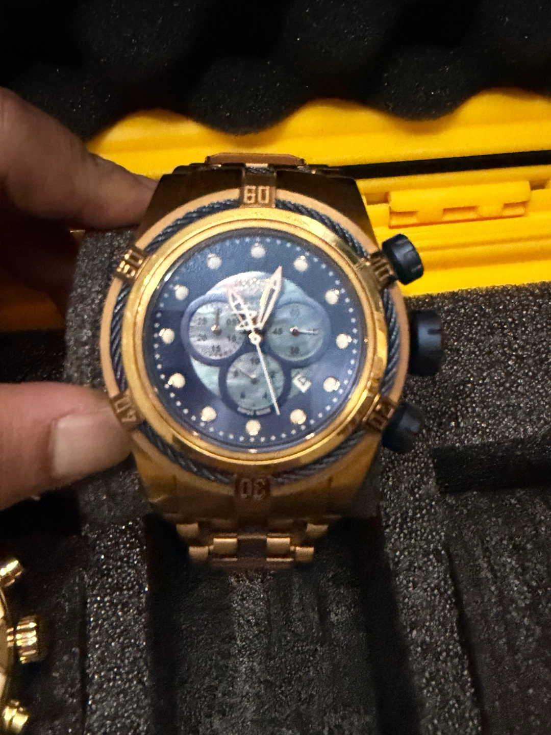Invicta Gold-Tone Chronograph Watch