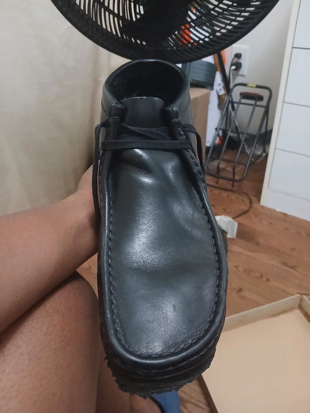 Clarks Originals Wallabee Hi Black Leather Boots