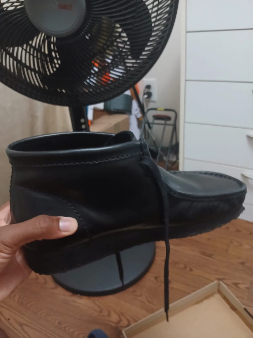 Clarks Originals Wallabee Hi Black Leather Boots - photo 4