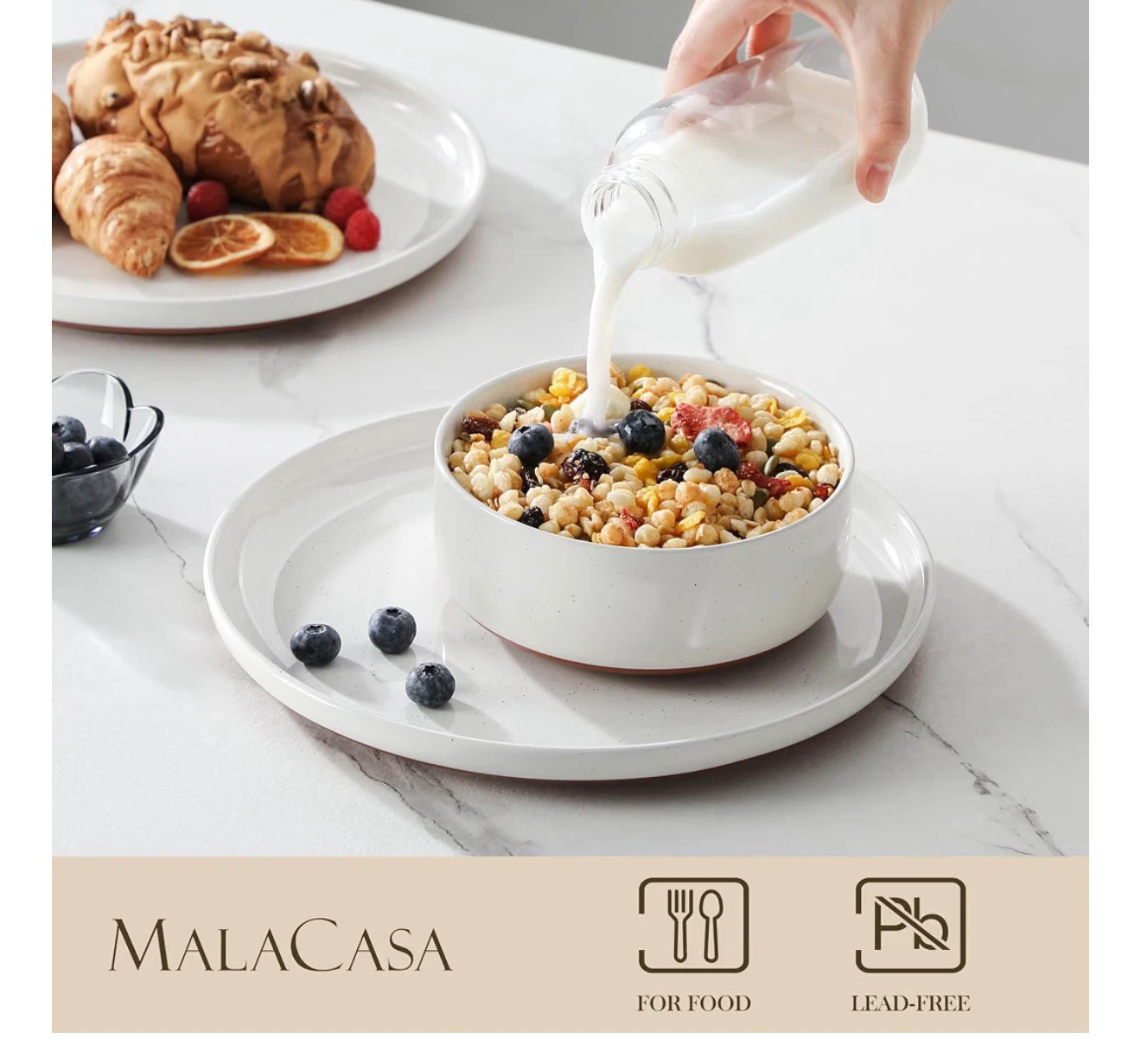 MALACASA Plates and Bowls Sets - 12 Pieces [NEW] - photo 2