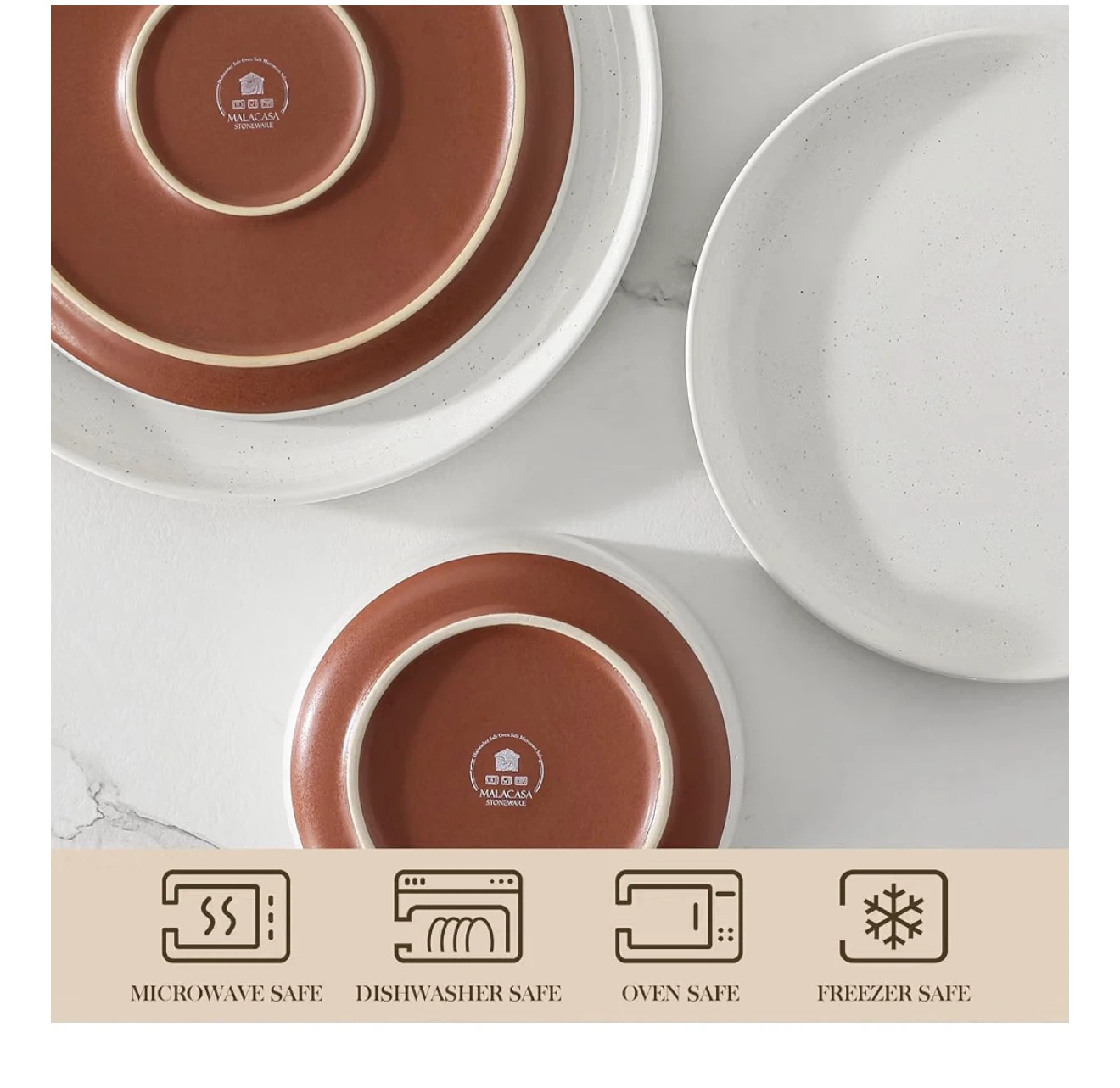 MALACASA Plates and Bowls Sets - 12 Pieces [NEW] - photo 4