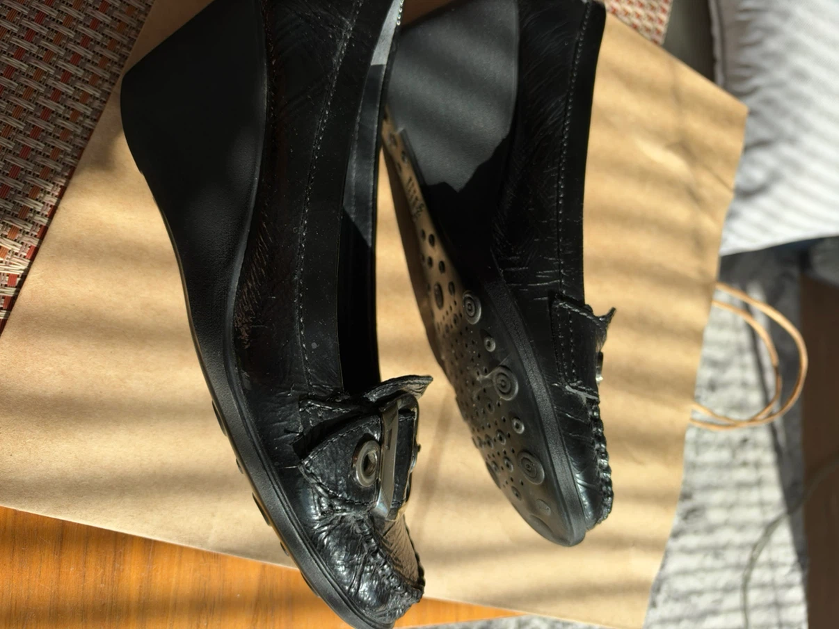 GEOX Black Patent Leather Wedge Loafers - photo 2