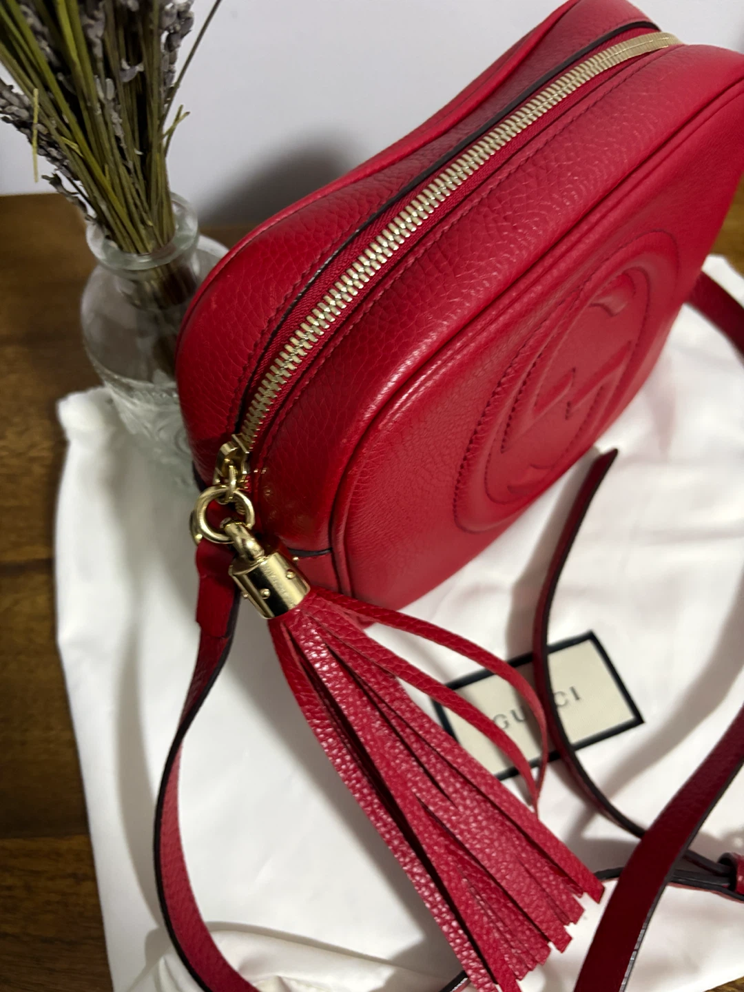 Gucci Soho Disco Red Leather Crossbody Bag - photo 3