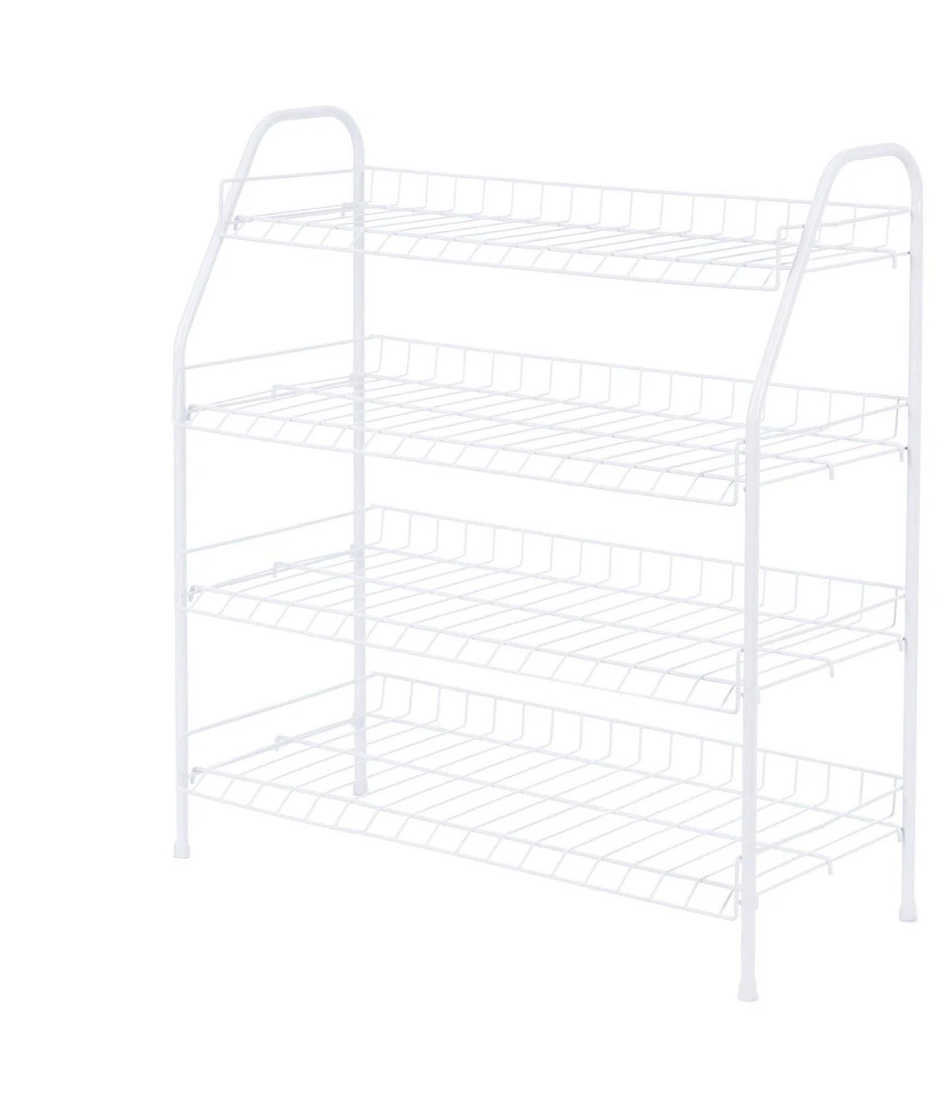 Mainstays 4-Tier White Metal Shoe Rack