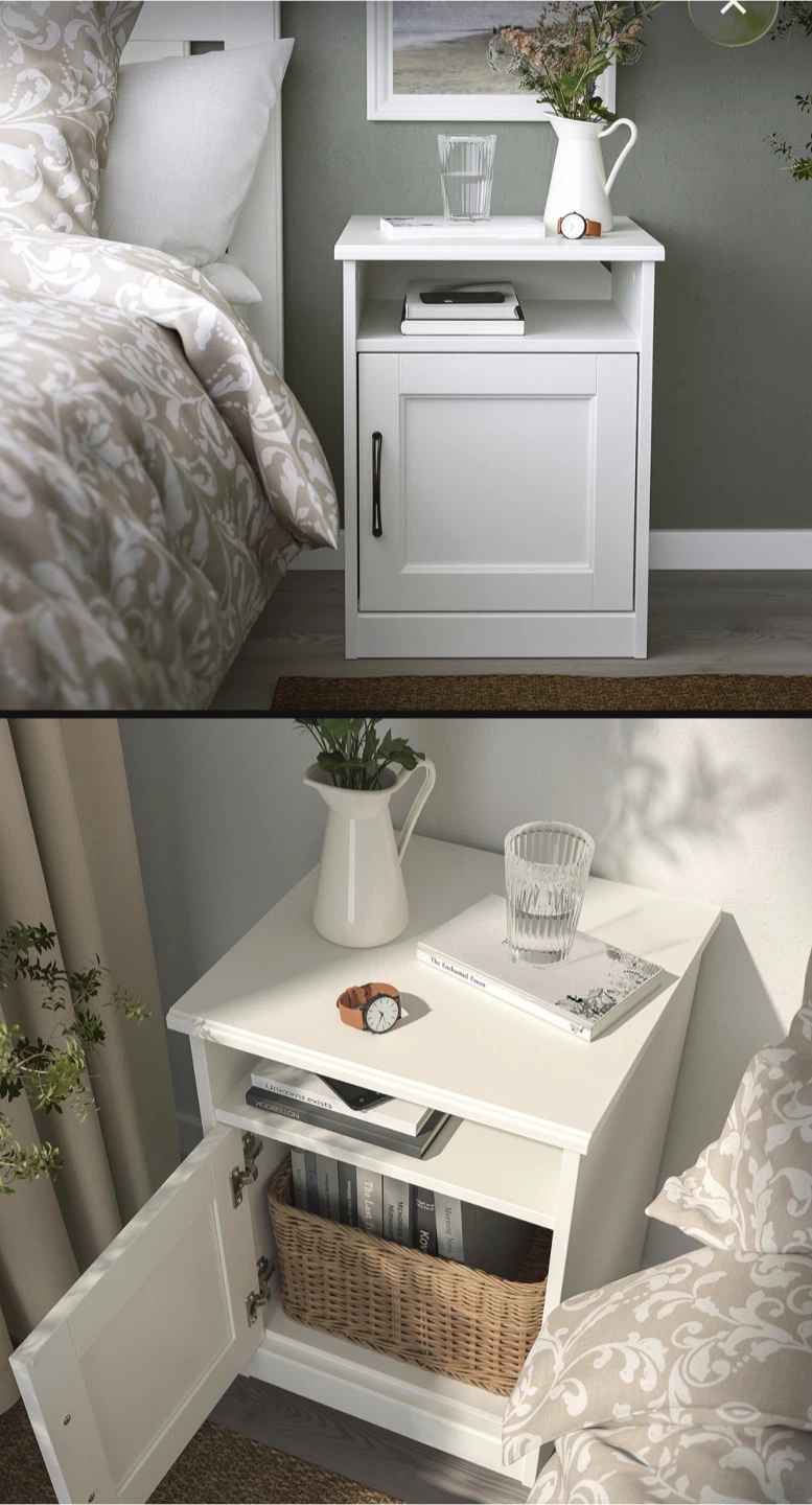 IKEA Songesand White Nightstand - photo 3