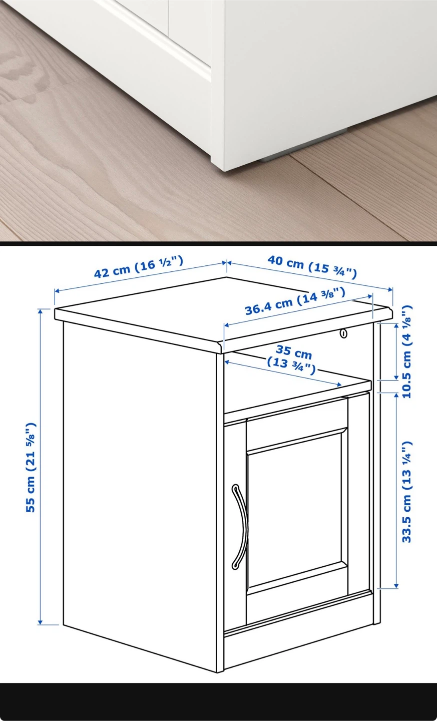 IKEA Songesand White Nightstand - photo 4