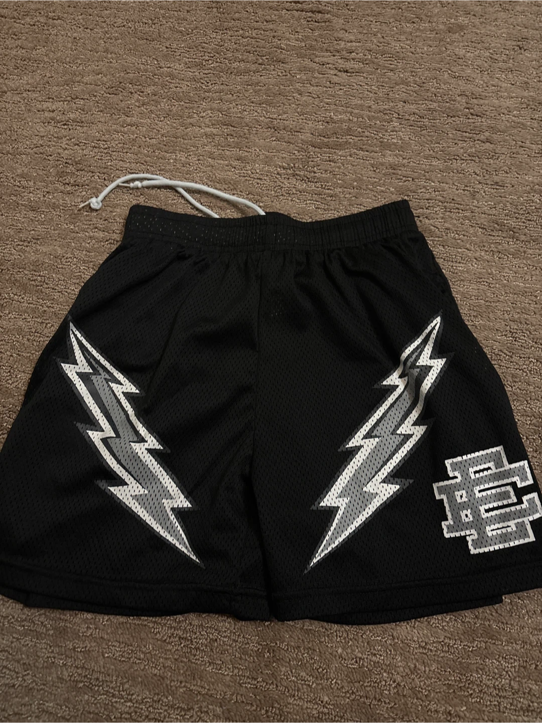 Eric Emanuel Black Bolt Shorts