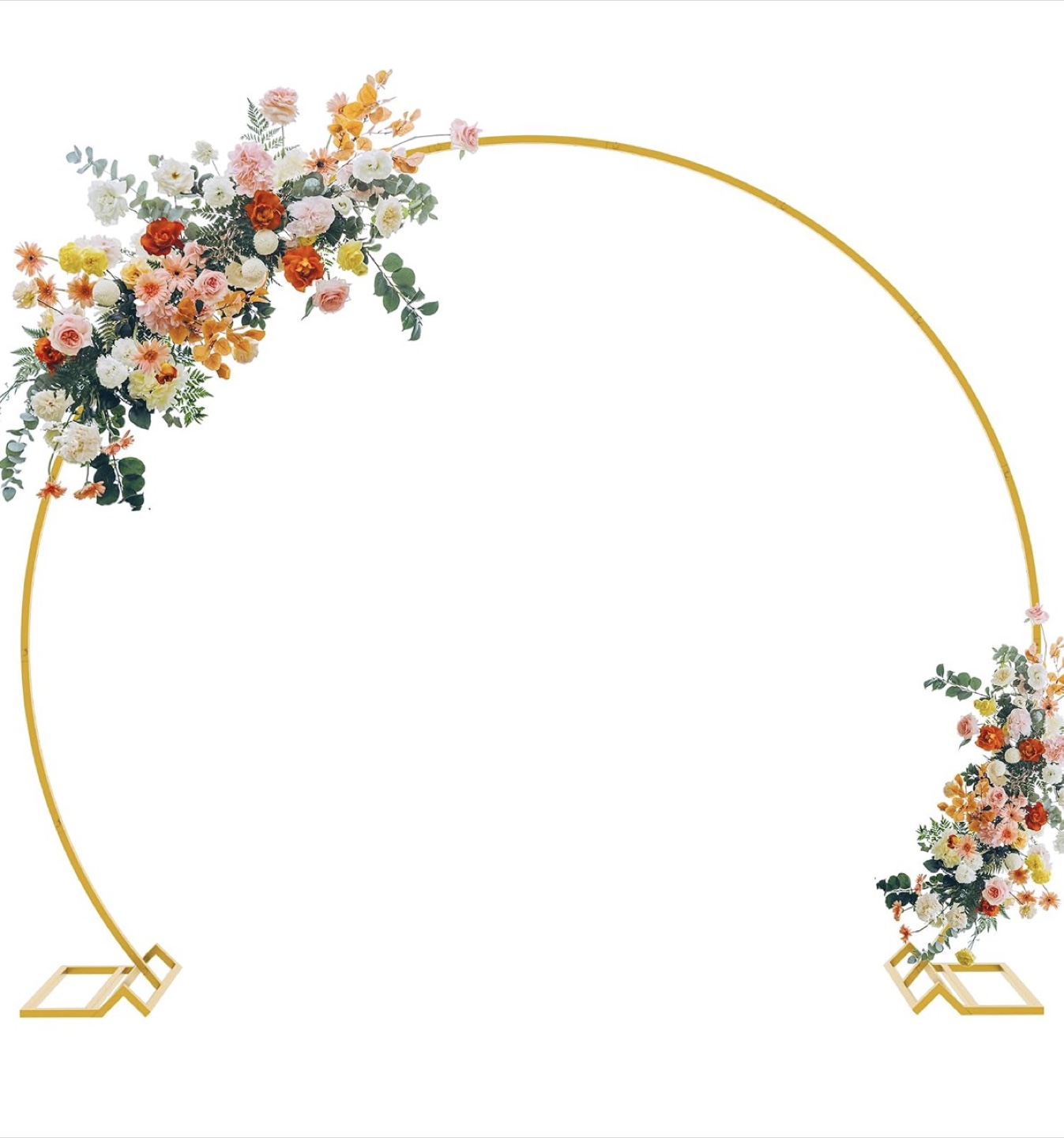 Round Metal Backdrop Stand Gold 7.2ft Circle Arch