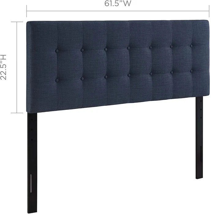 NEW IN BOX QUEEN Navy Blue Tufted Headboard - photo 4