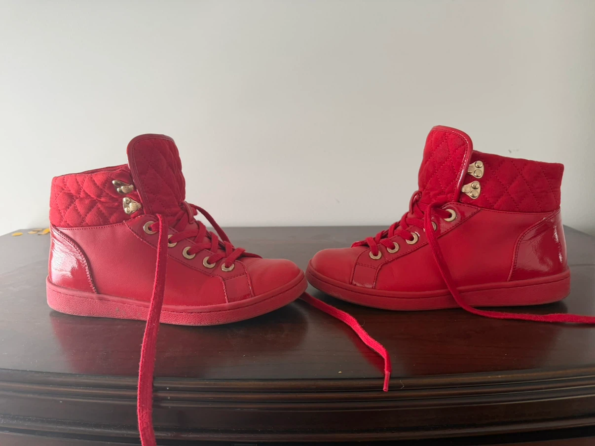 Aldo Red High-Top Sneakers Size 7.5 - photo 3