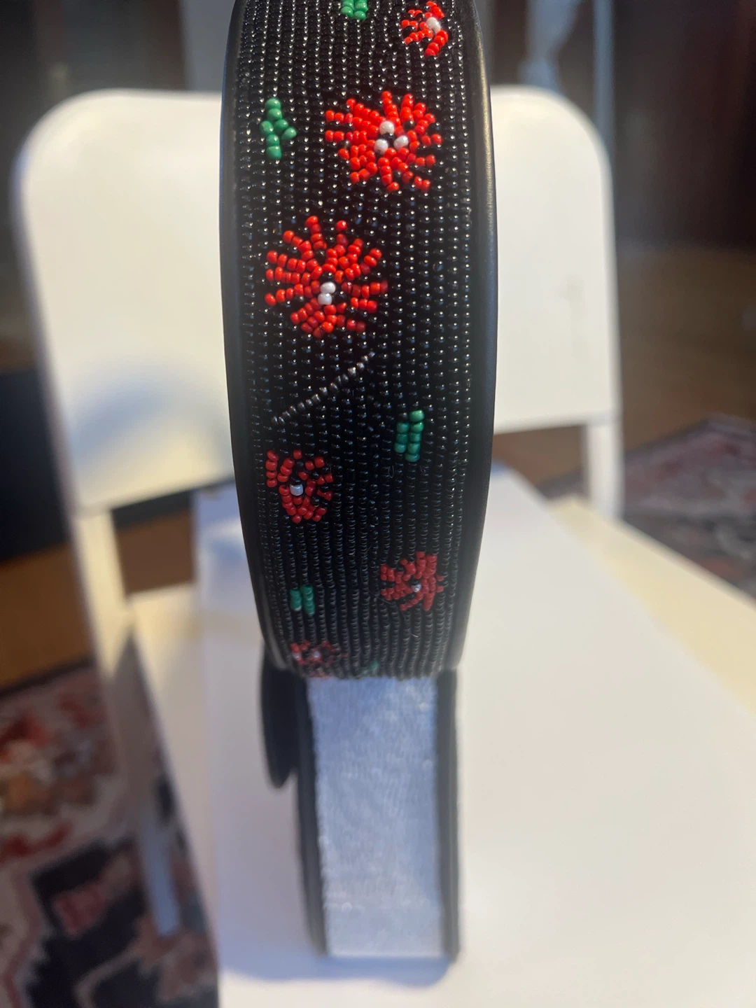 Handmade Beaded Floral Shoulder Bag - photo 5