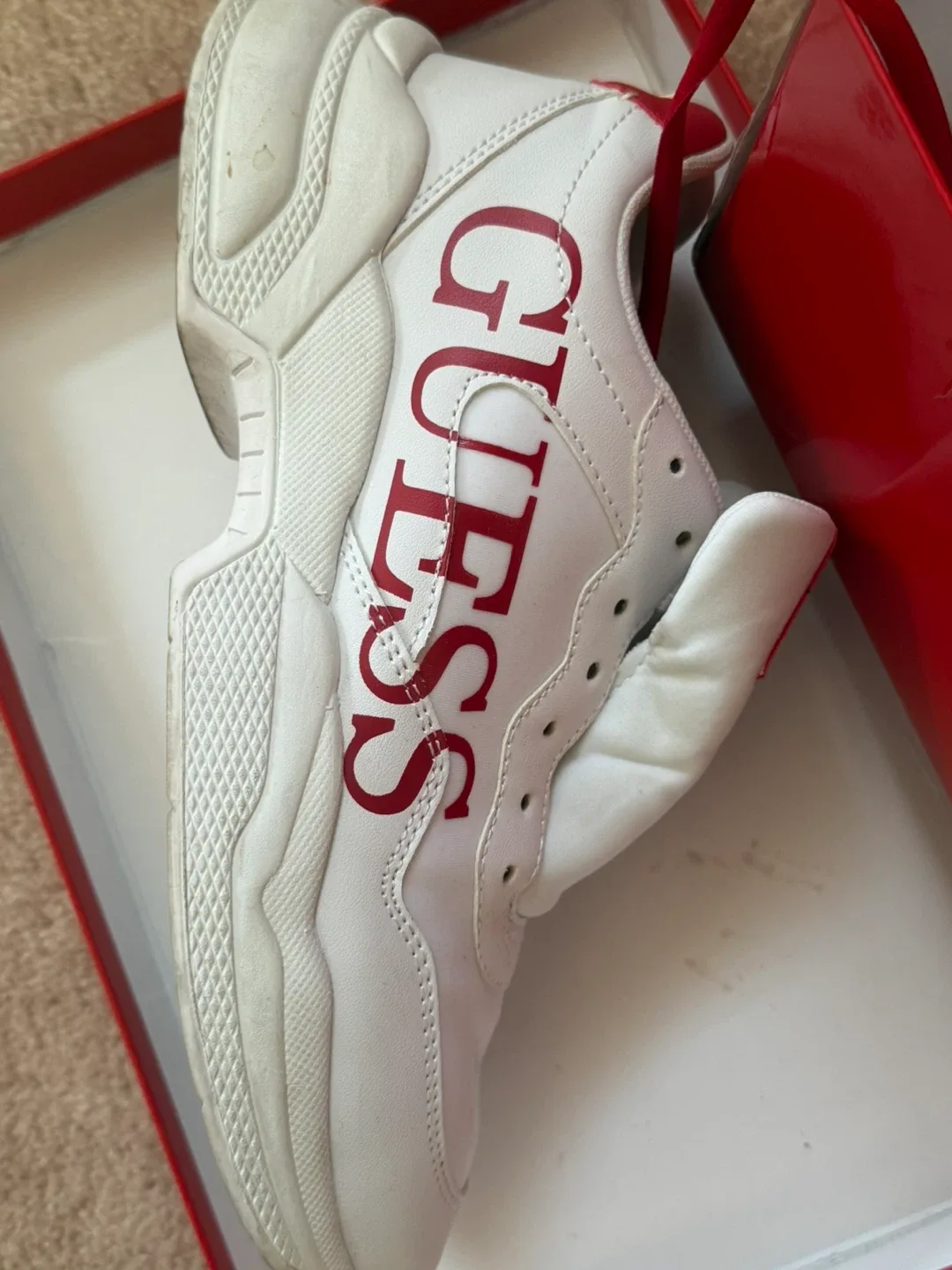 Guess White and Red Sneakers - photo 3