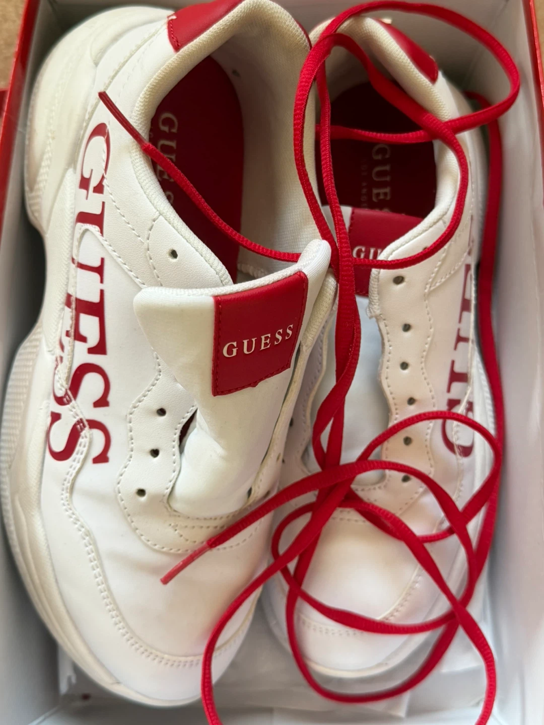 Guess White and Red Sneakers - photo 4
