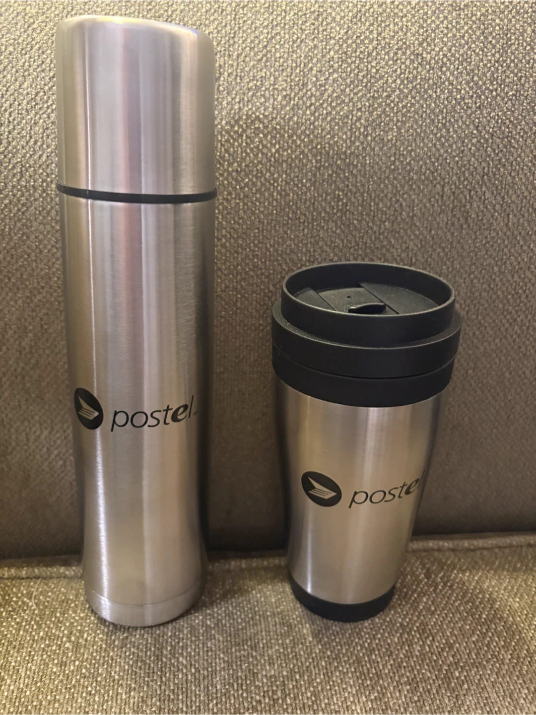 Postel Stainless Steel Thermos and Mug Set