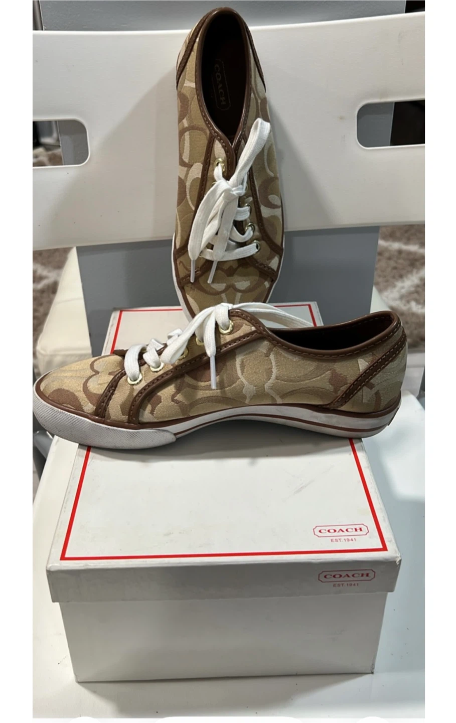 Coach Signature Print Sneakers