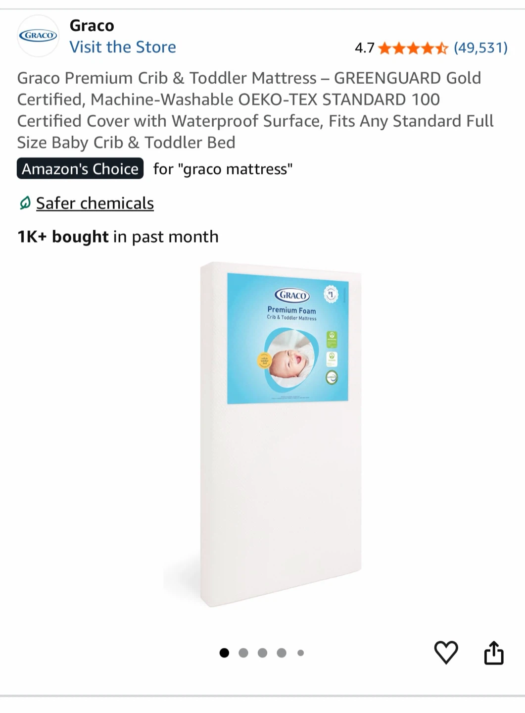 Graco Premium Crib and Toddler Mattress
