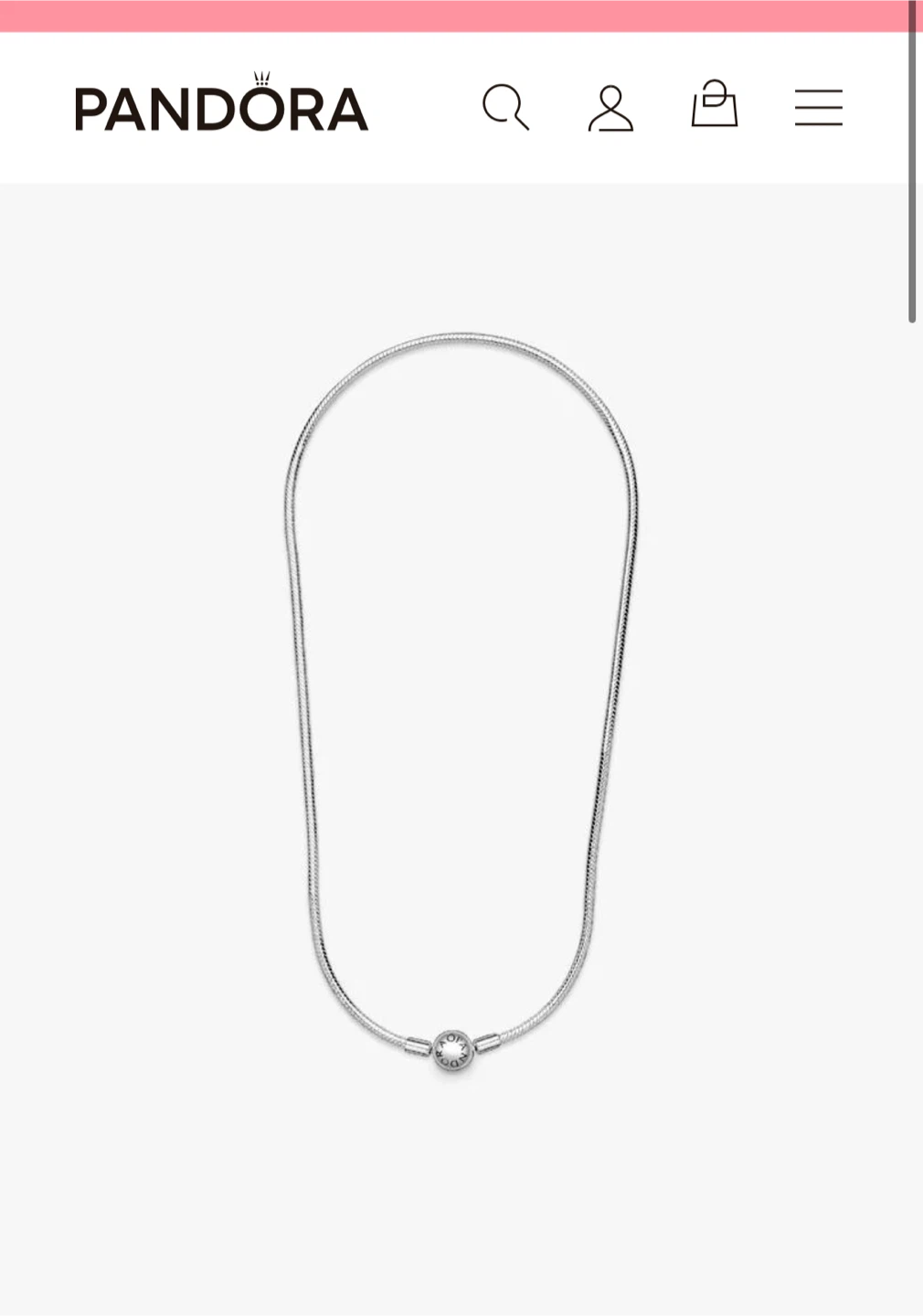 Pandora Moments Snake Chain Necklace