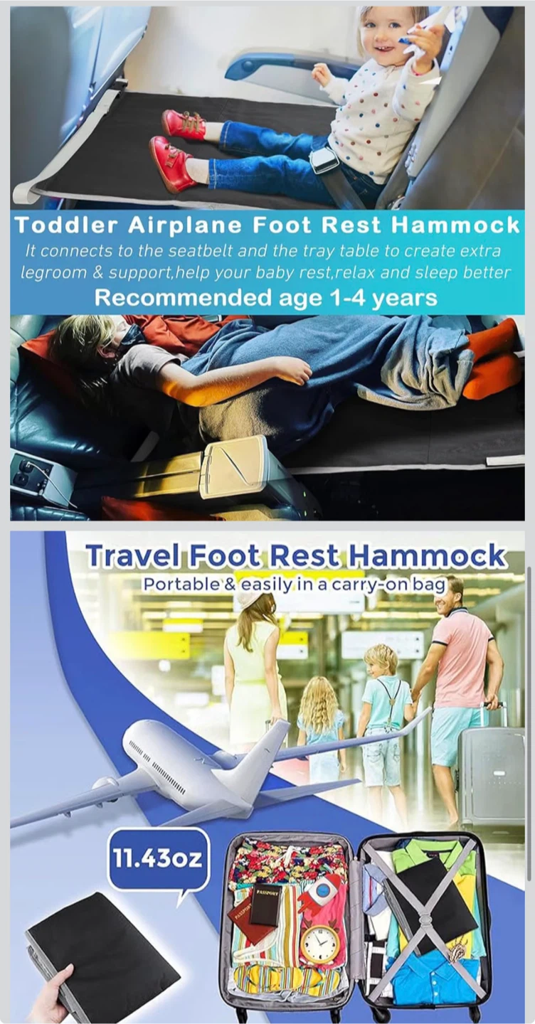 Leanockesa Toddler Airplane Foot Rest Hammock - photo 5