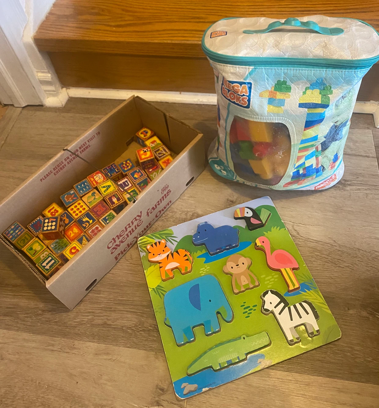 Wooden learning blocks & puzzle