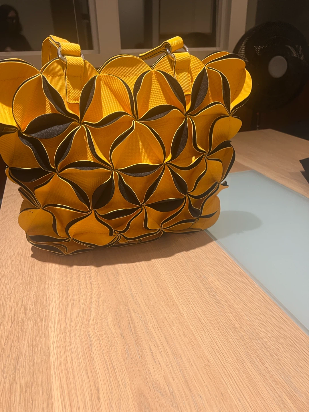 Very unique Geometric Pattern Yellow and Black Tote Bag - photo 2