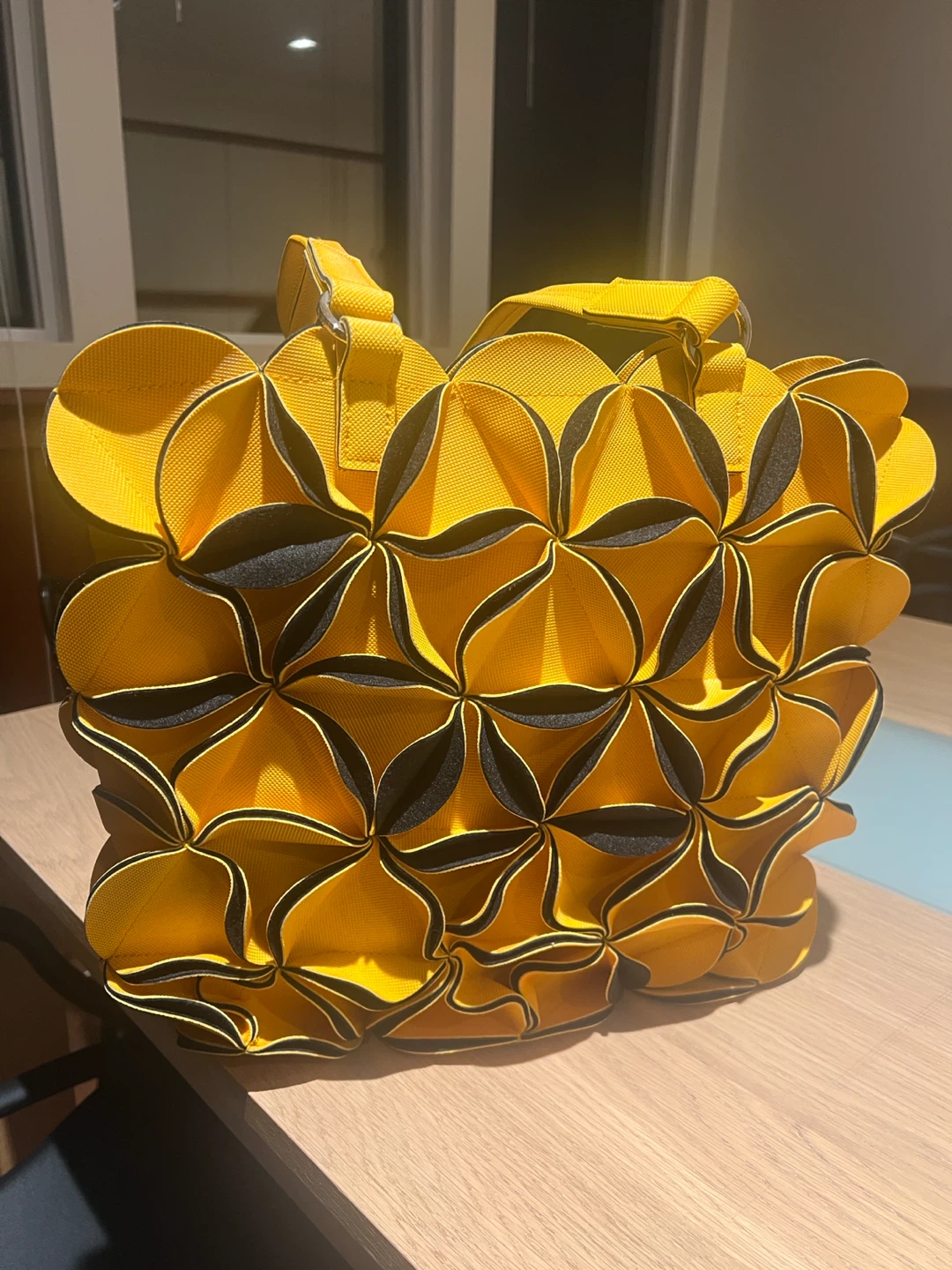 Very unique Geometric Pattern Yellow and Black Tote Bag - photo 5