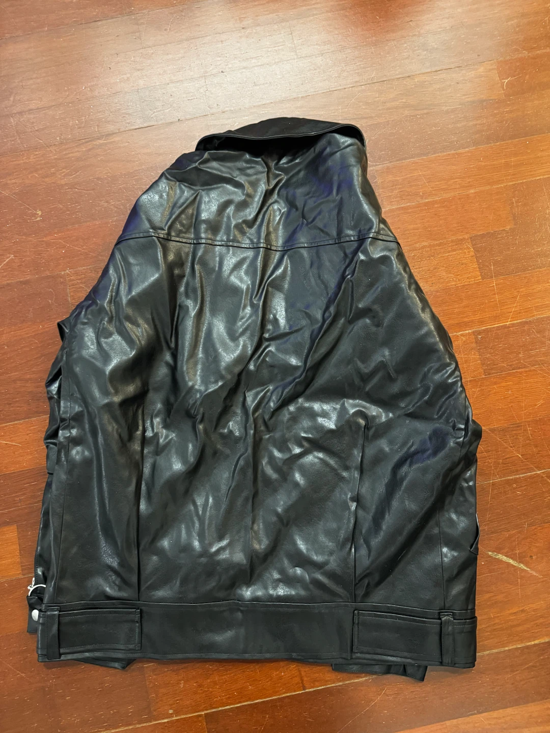 M.P Studios Black Faux Leather Biker Jacket - photo 4