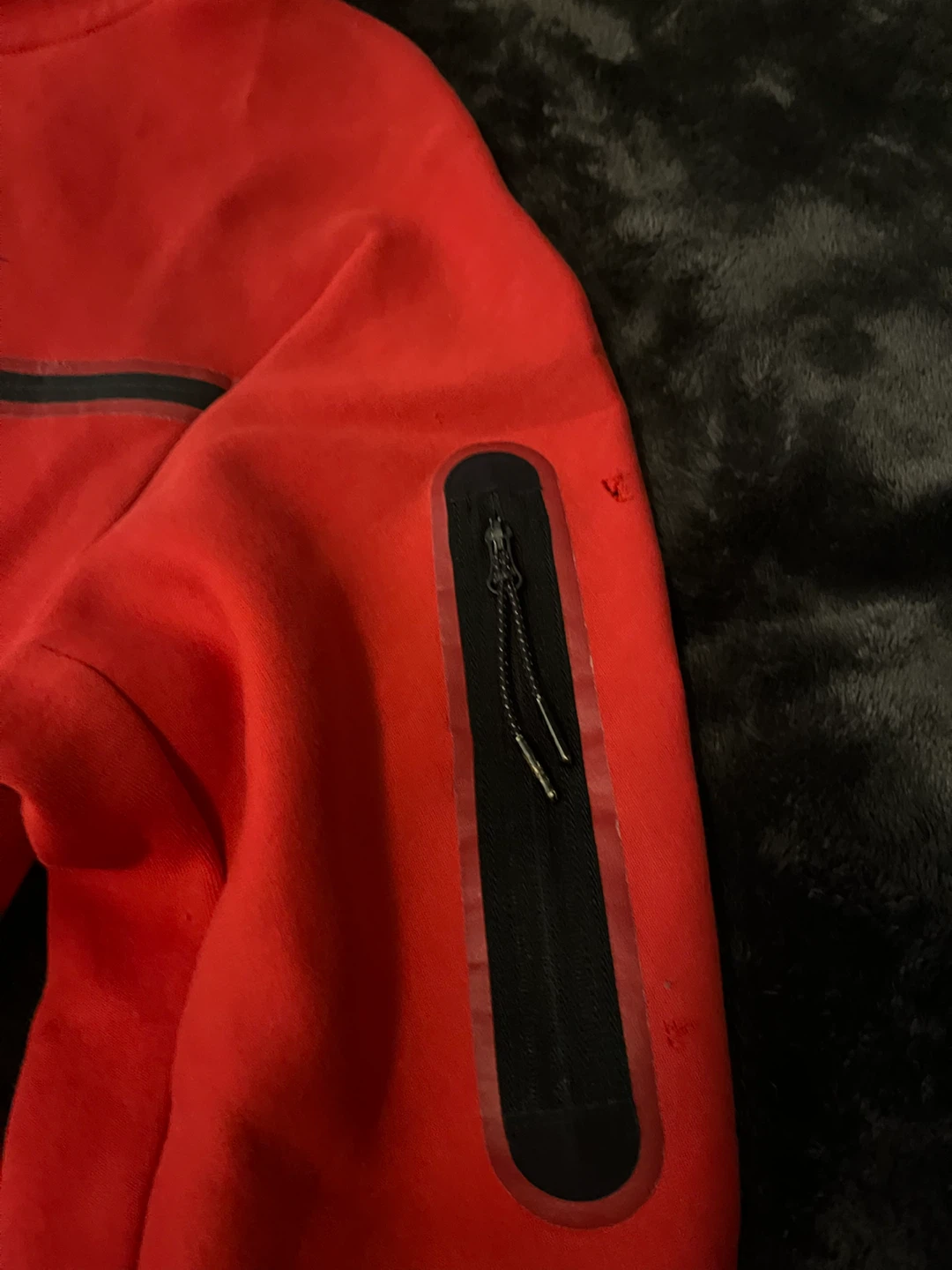 Red Nike Tech Fleece Hoodie - photo 4