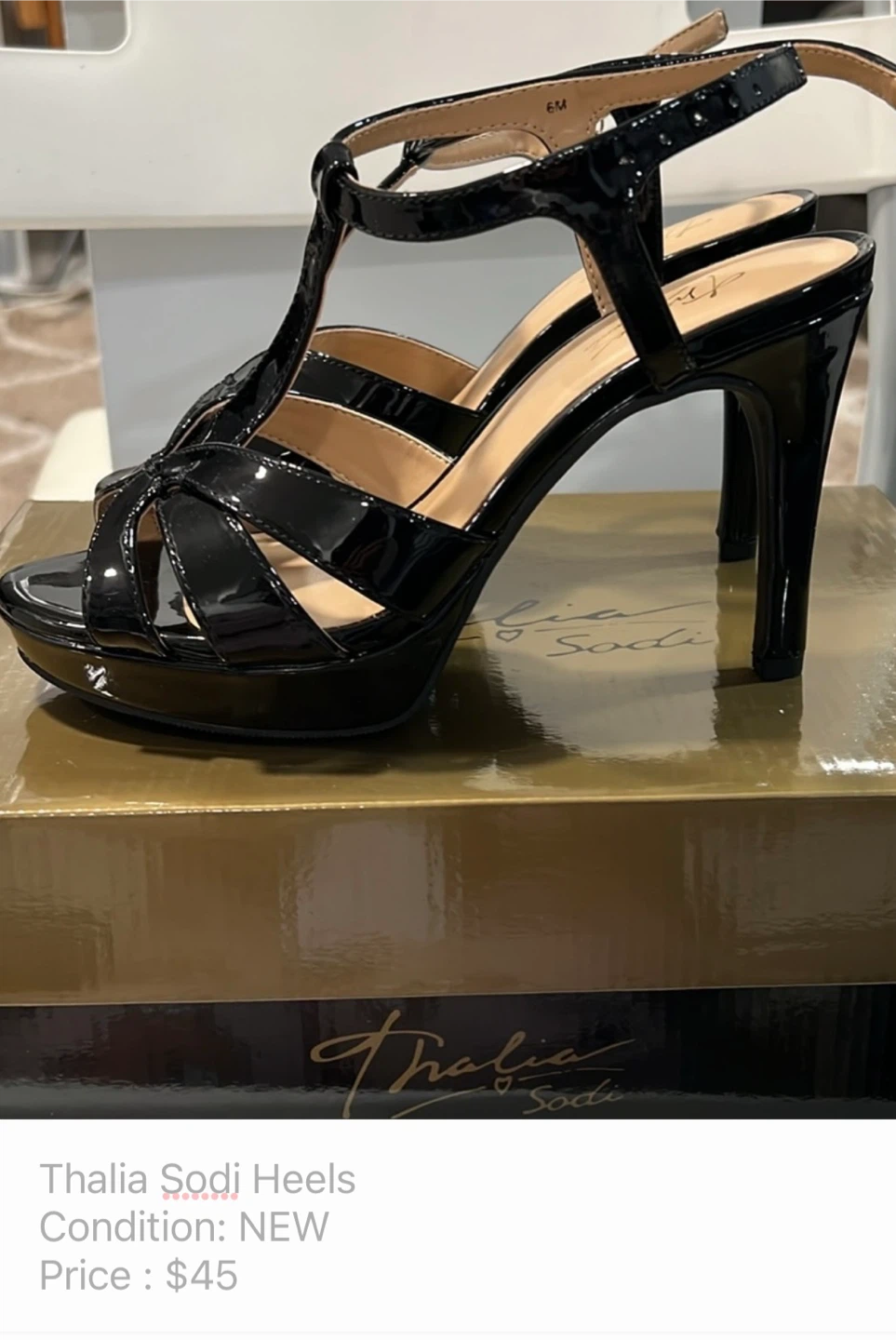Thalia Sodi Black Patent Heels
