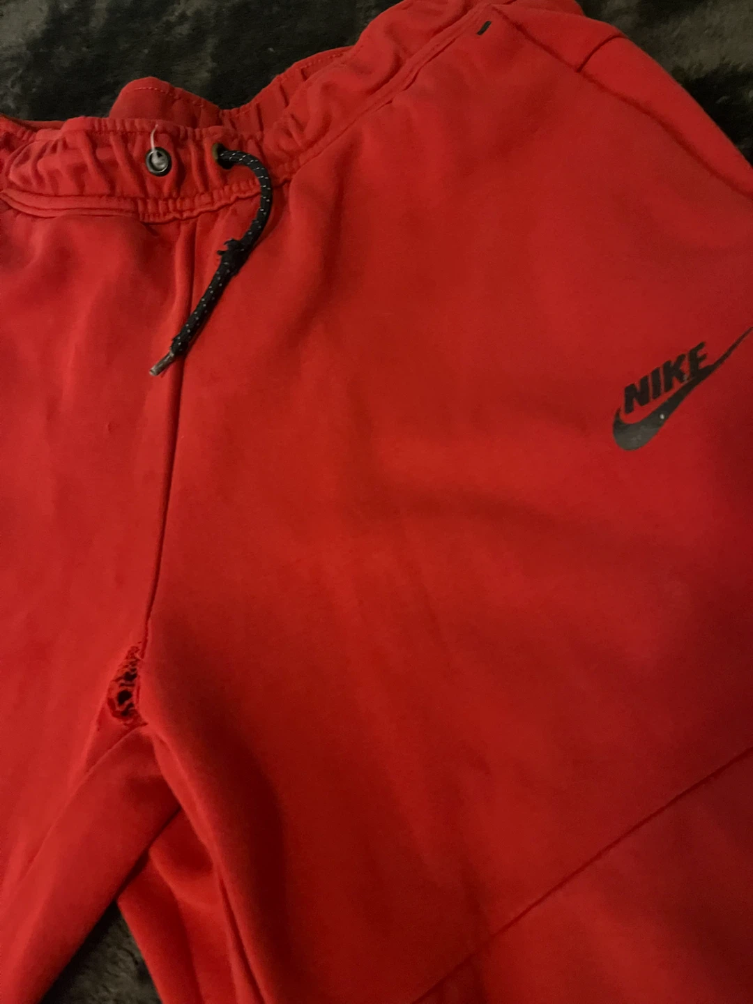 Red Nike Tech Fleece Joggers - photo 3