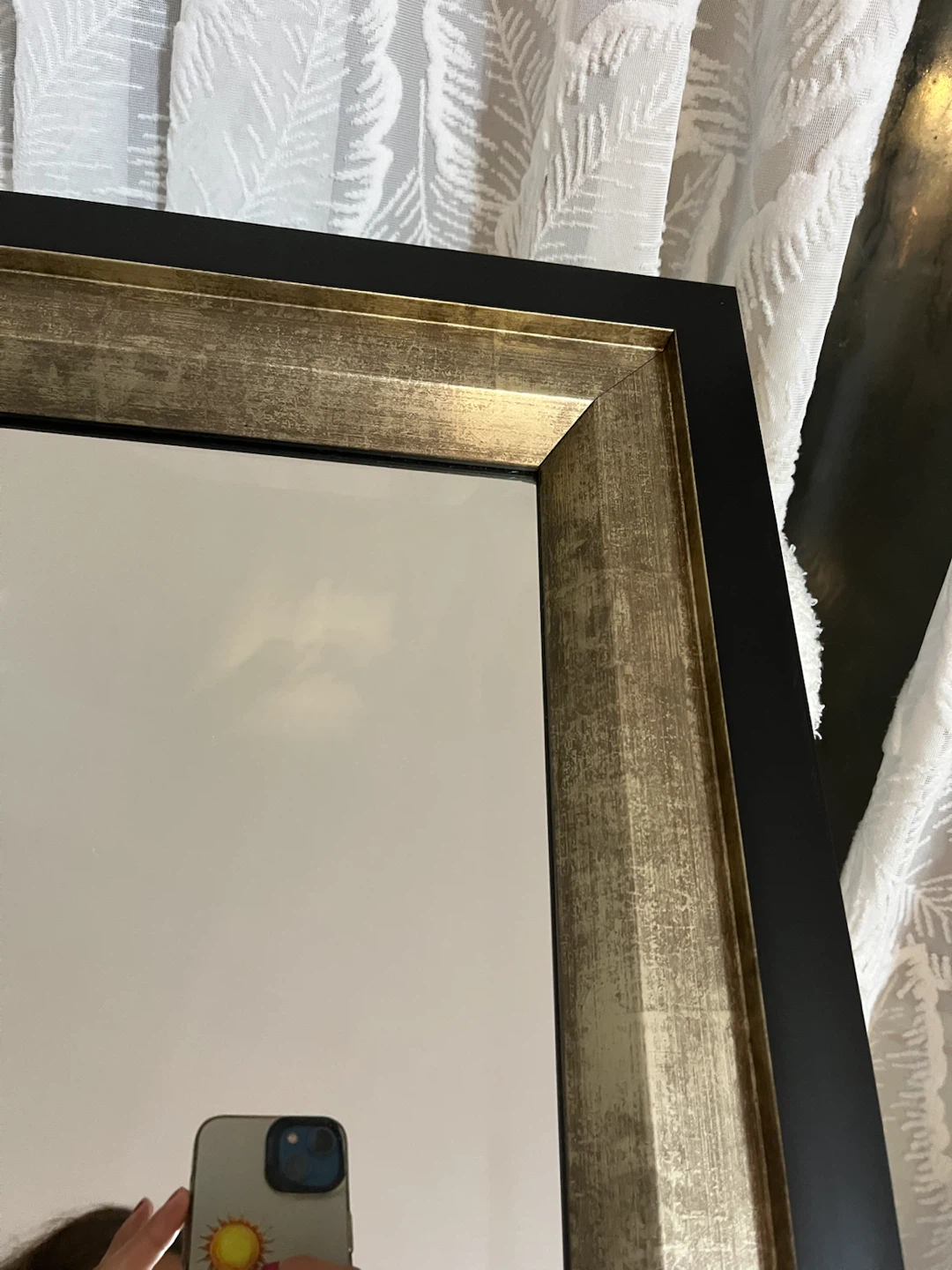 Black and gold wall mirror - photo 3